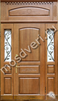 Эксклюзивная парадняа дверь из массива дуба со стеклом - купить от производителя Мосдвери Эксклюзивная парадняа дверь из массива дуба со стеклом